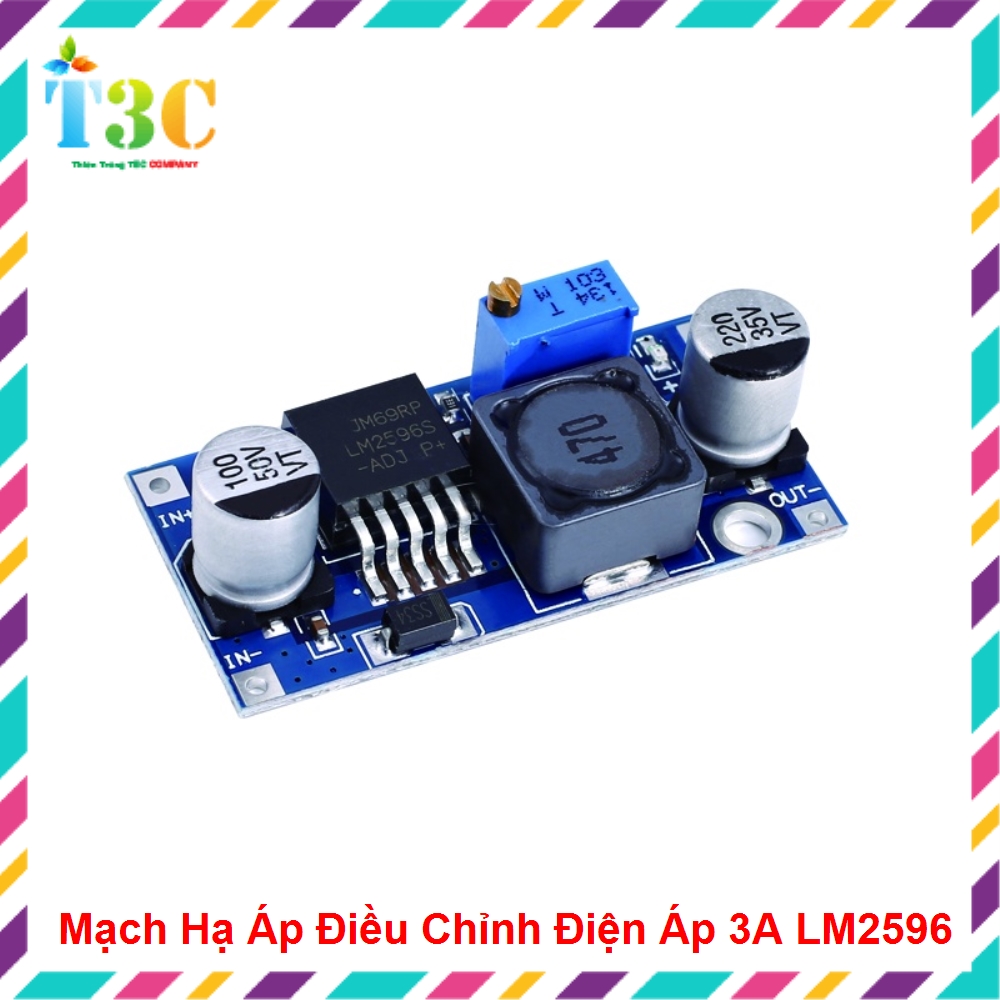 Mạch Hạ Áp Điều Chỉnh Điện Áp 3A LM2596