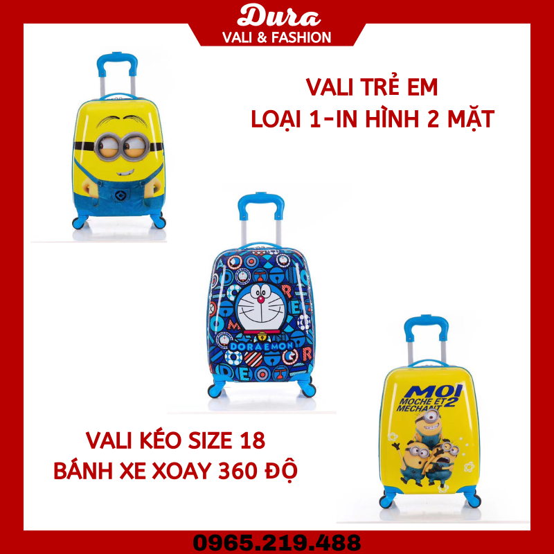 🌺SIÊU SALE🌺 Vali trẻ em🌈Vali DOREMON; MINION  CẢM XÚC cho bé❤CHỌN MẪU❤Vali kéo du lịch cho bé cao cấp🌈Vali du lịch cho bé trai; bé gái loại 1 siêu dễ thương; tiện lợi