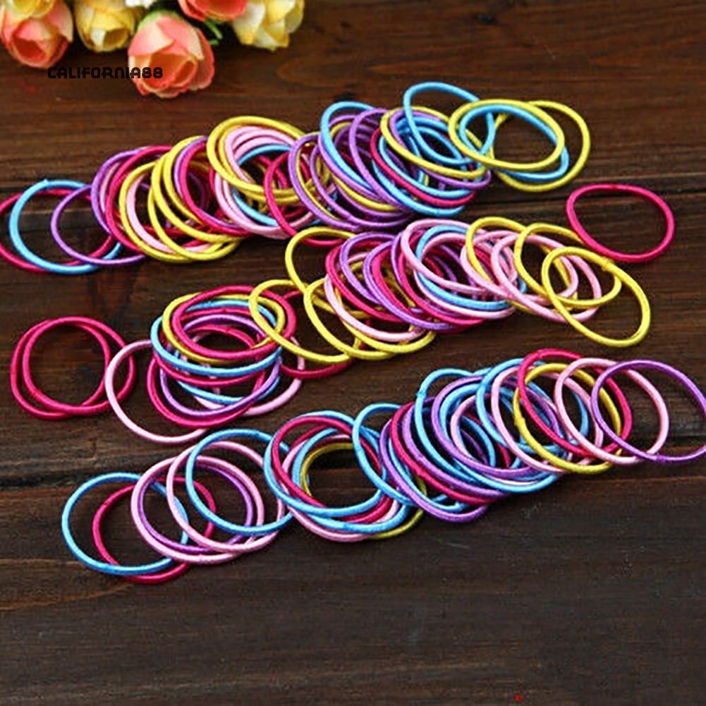 Set 30 sợi thun cột tóc nhiều màu cho bé