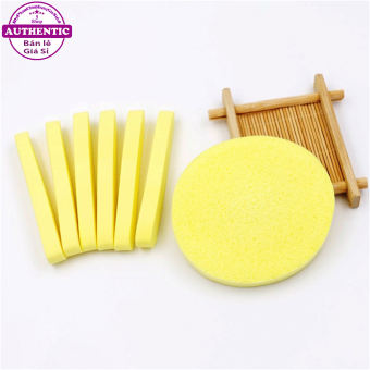 Bọt biển Bông nở rửa mặt Chivey 12 miếng / Mút rửa mặt bọt biển dạng nén - .