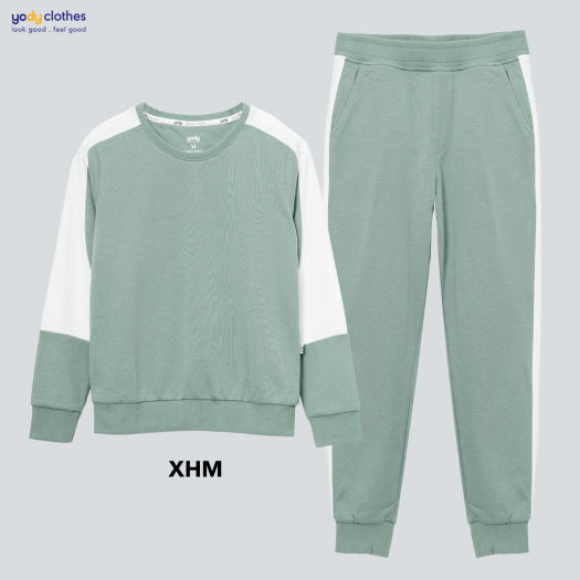 Đồ bộ nỉ nữ Thu Đông YODY mặc nhà đơn giản thanh lịch giữ ấm tốt BTN4034