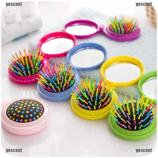 Lược chải đầu có gương (gấp gọn tiện lợi)