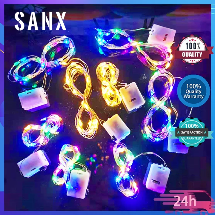 SANX 1M 10LEDs Led Light Fairy Garland Lights Curtain Light lampu hiasan for Room New Years Christmas Lights Decorations Curtains for Home Festoon