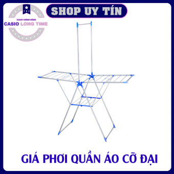 Giá Phơi Quần Áo Cỡ Đại Có Thanh Phơi Chăn - Giá Treo Quần Áo Gấp Gọn Chống Gỉ, Tiện Nghi Cho Gia Đình - Sào Phơi Quần Áo Gấp Gọn - Giá Phơi Thông Minh - Kệ Phơi Quần Áo Đa Năng - Giá Treo Quần Áo Giá Rẻ