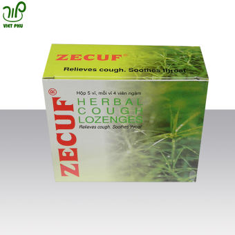 Viên ngậm ho Zecuf hộp 20 viên vị thảo dược