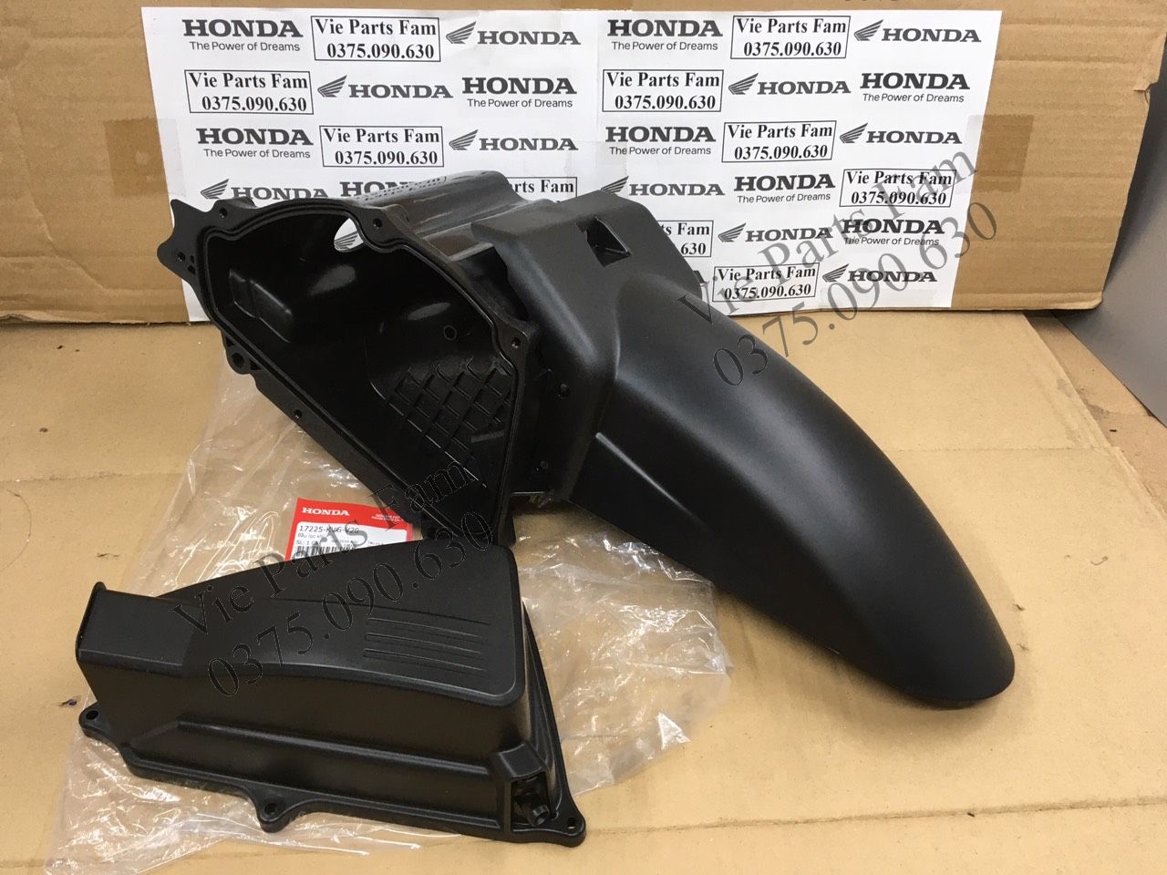 Combo 3 món bộ hộp gió và dè con AB 110 Fi/ Air Blade 110 Fi (2009-2010), hàng din honda mới 100%