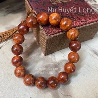 Vòng tay nu Huyết Long vân đẹp, vòng gỗ Huyết Long thơm dịu 8 ly, 10ly