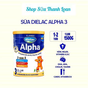 Sữa Bột Vinamilk Dielac Alpha 3 - Hộp Thiếc 1.5kg.