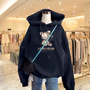 Áo Hoodie nỉ cotton mũ 2 lớp. Gấu lovely Fom to rộng tay bồng Ngang 55, dài 67cm Màu đen, trắng , hồng, xanh , đỏ