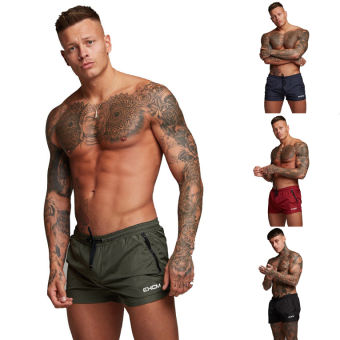 Happybuyner 2020 Phòng Tập Thể Dục Mới Quần Short Tập Thể Hình Nam Tập Thể Dục Ôm Vừa Quần Short Mùa Hè Nam Quần Chạy Bộ Giản Dị Nhanh Khô Bãi Biển Bơi Quần Đùi