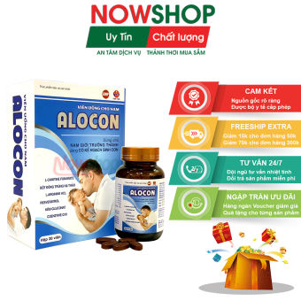Viên Uống Tăng Khả Năng Thụ Thai Alocon Vạn Tam Chính Hãng Giúp Bổ Thận Tráng Dương Tăng Cường Sinh Lý Mạnh Tinh Trùng
