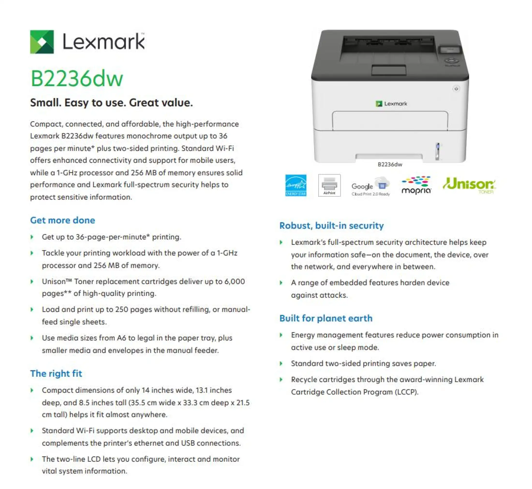 laser lexmark b2236dw