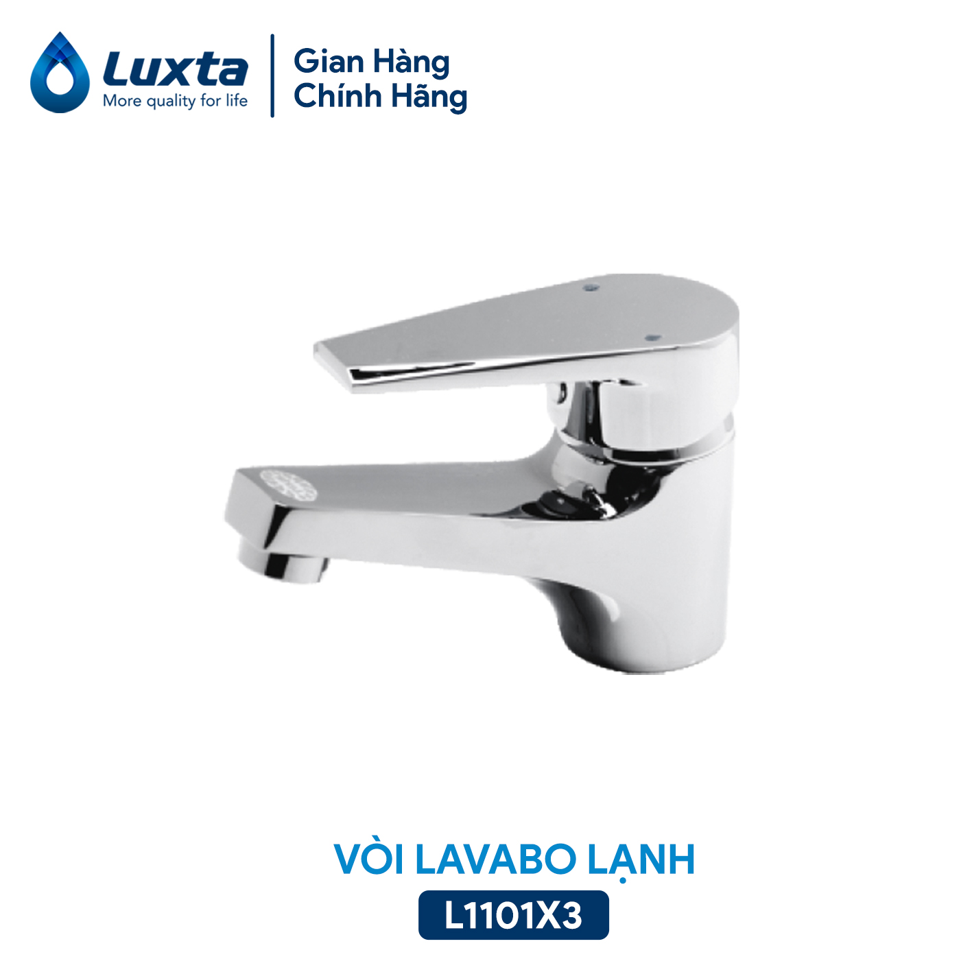 Vòi chậu rửa mặt i vòi lavabo lạnh luxta l1101x3 - bảo hành 3 năm - hàng chính hãng