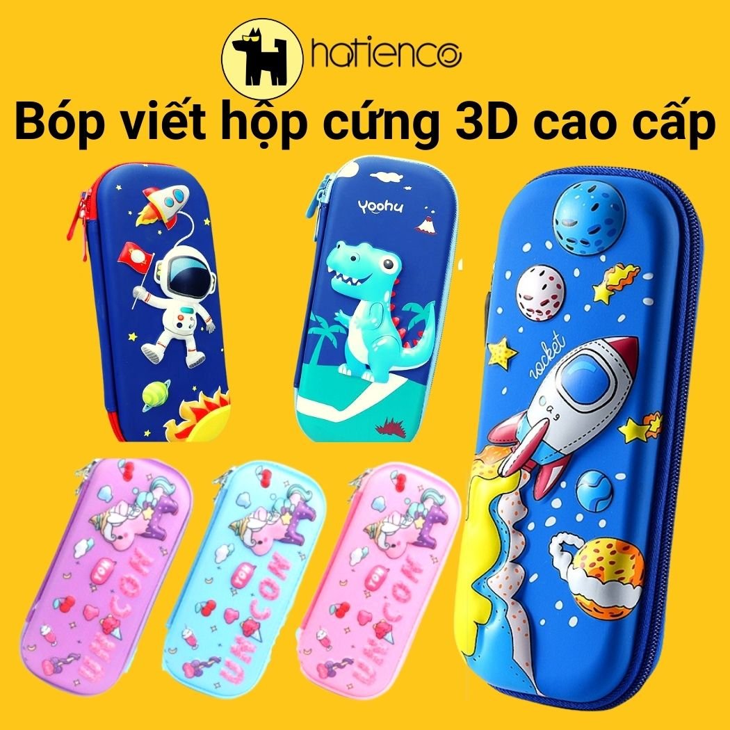 Hộp bút 3D nhựa eva cao cấp chống nước cho bé trai và bé gái