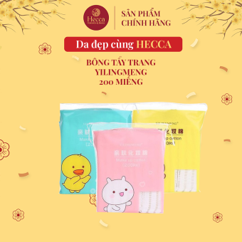 Bông tẩy trang cotton YILINGMENG 200 MIẾNG - Hecca