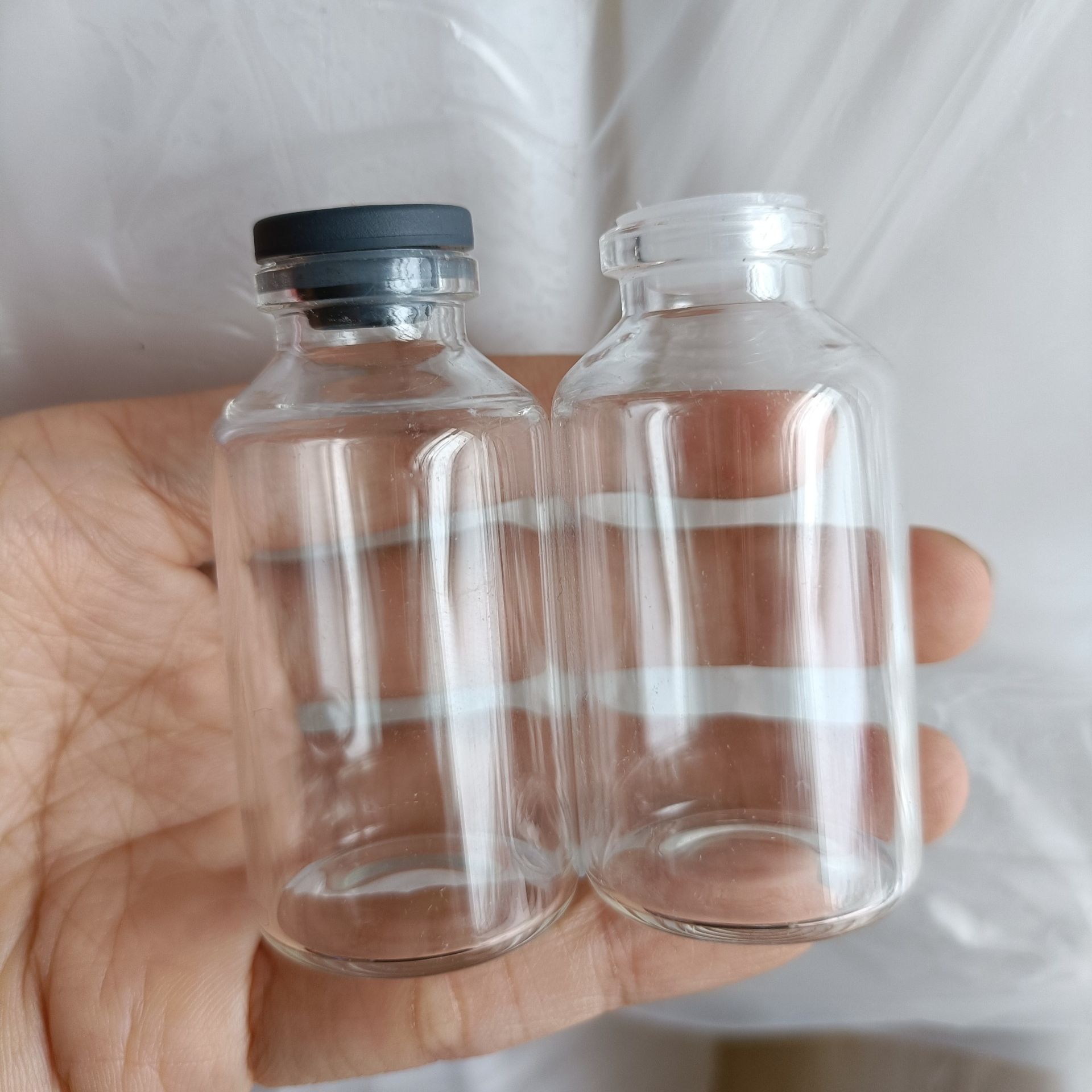 Bộ 5 lọ thủy tinh 25ml nắp cao su xám hoặc nắp nhựa trắng - lt25