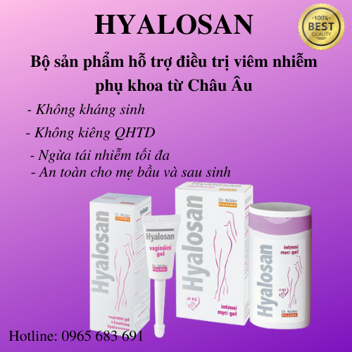 Bộ sản phẩm hỗ trợ điều trị viêm nhiễm phụ khoa Hyalosan