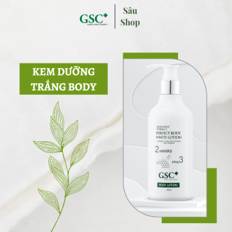 Kem dưỡng trắng toàn thân GSC Perfect Body White Lotion 250ml - 500ml, chống nắng an toàn