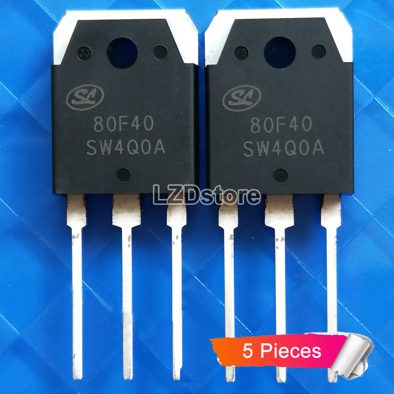 5 Chiếc Diode Phục Hồi Nhanh Cho Máy Hàn Biến Tần 80F40 TO-3P SL80F40 TO3P 80A/400V Chính Hãng Mới