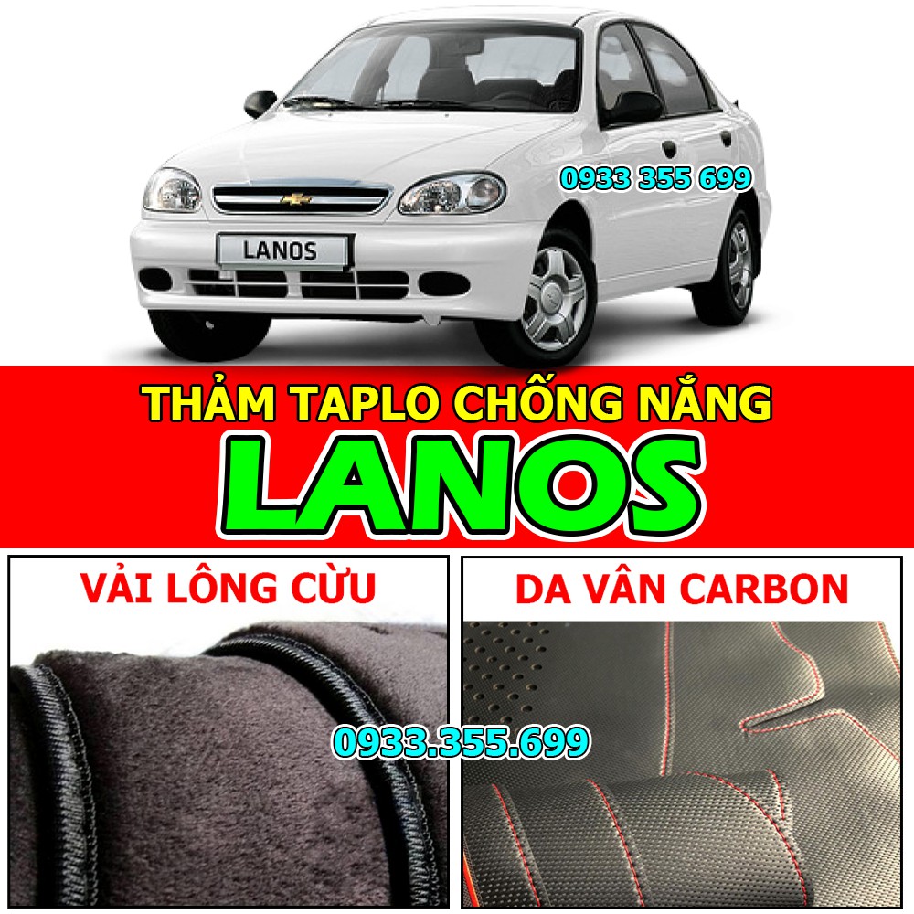 Thảm taplo daewoo lanos bằng nhung lông, da vân carbon, da vân gỗ 2000 2001 2002 2003 2004 2005 2006 2007 2008 2009