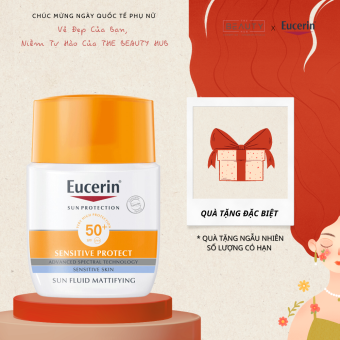 Kem Chống Nắng Eucerin Dành Cho Mọi Loại Da Sun Fluid Mattifying Sensitive Protect Spf50+ 50ml