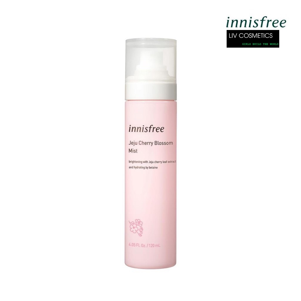 (Chính hãng) Xịt khoáng dưỡng sáng innisfree Jeju Cherry Blossom Mist 120 ml
