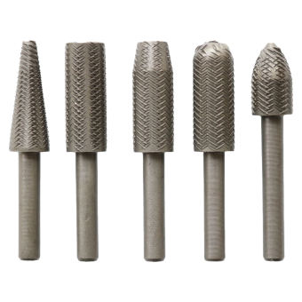 Farfi 5 Cái/bộ Dũa Xoay Dũa Dập Nổi Độ Bền Tốt Bằng Thép Cacbon Cao Chống Trượt Hiệu Quả Cho Chế Biến Gỗ Bộ Giũa Xoay