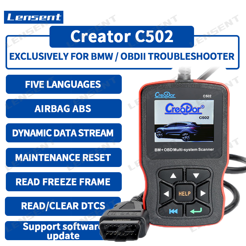 Lensent Creator C502 OBD2 Diagnostic Tool for Mercedes-Benz Automatic Scanner Code Reader Mercedes-Benz Special Fault Detection Car Diagnostic Tool ราคา 3,432 บาท*ส่งฟรี