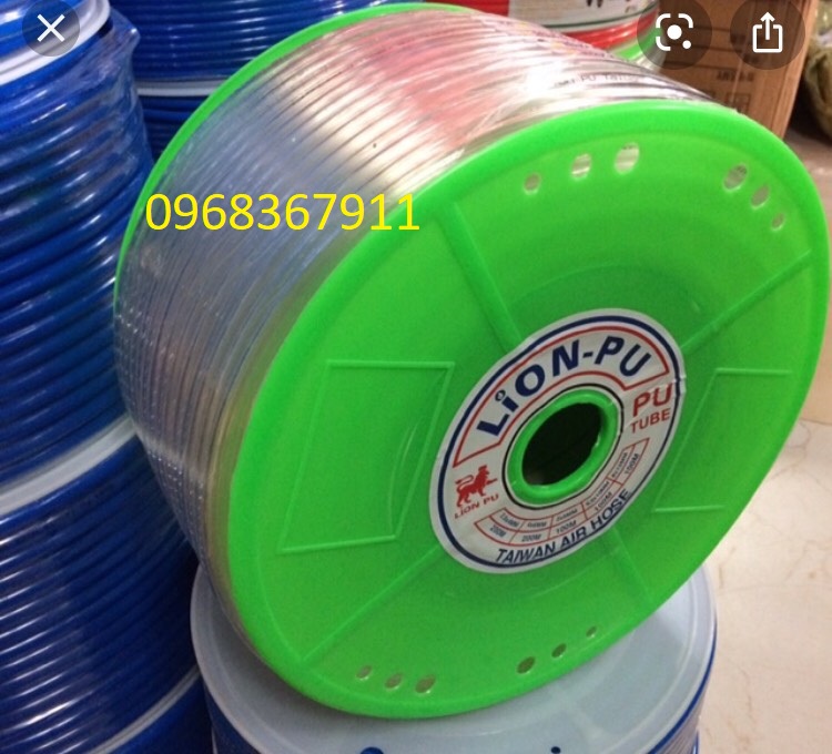 Dây hơi khí nén PU phi 8x5mm đài loan xanh, trắng