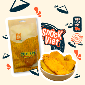 Xoài Sấy Muối Ớt Thợ Sấy - Túi 50g đồ ăn vặt Sài Gòn cực ngon, cực rẻ 😱