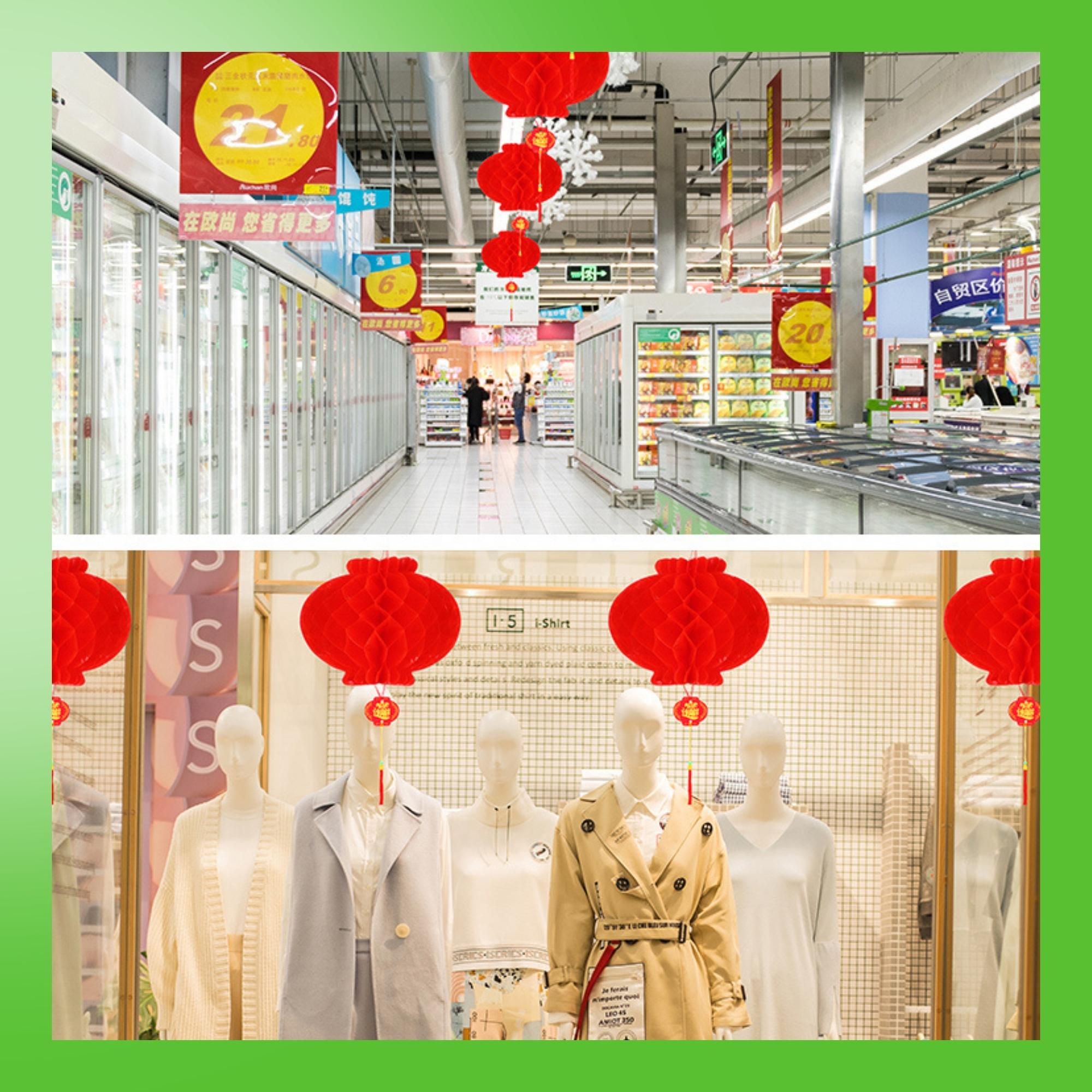 Lồng đèn đỏ trang trí treo tết, rằm trung thu, khai trương, lễ hội, đèn lồng chống nước Nilon chữ Phúc TODOCO