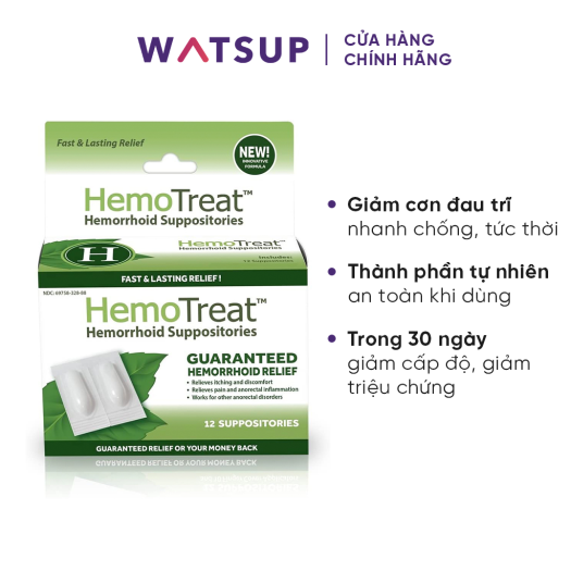 Viên nhét trĩ hậu môn Hemotreat