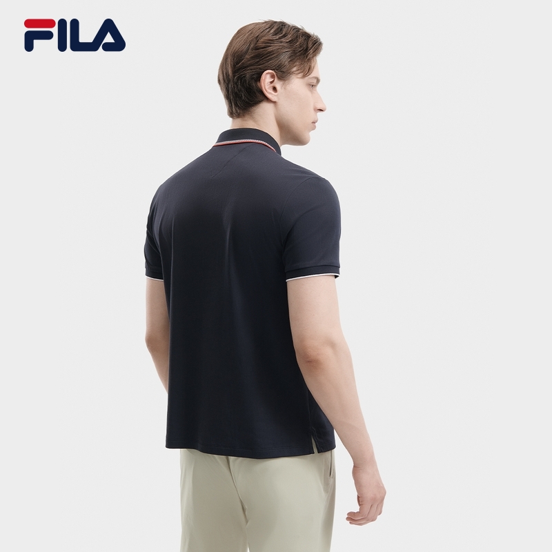 FILA CORE CROSS OVER MODERN HERITAGE Men Short Sleeve Polo Navy Whi