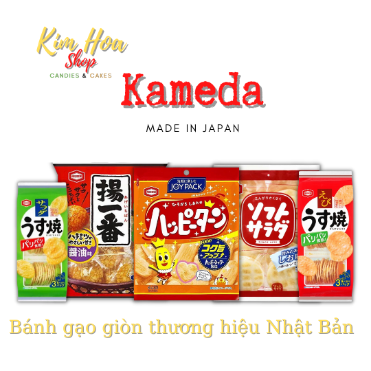 Bánh gạo giòn thương hiệu kameda nhập khẩu chính ngạch từ nhật bản - made in japan