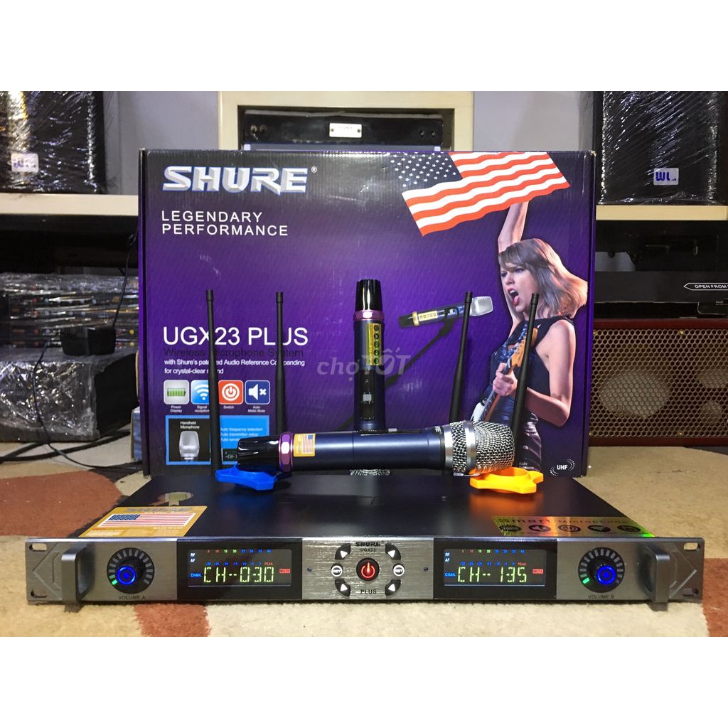 [HCM] Micro không dây SHURE UGX23 PLUS Chính hãng ( 4 râu tiếp sóng ) năm 2021 - Công Ty Thiên Phúc