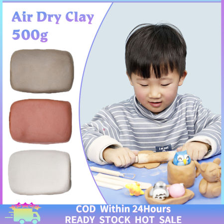 500g Pottery Clay Air-Hardening Modeling Clay Natural Air-Dry Non-Toxic Pottery Clay For Ceramic Art Class Handicraft Making Sculpting