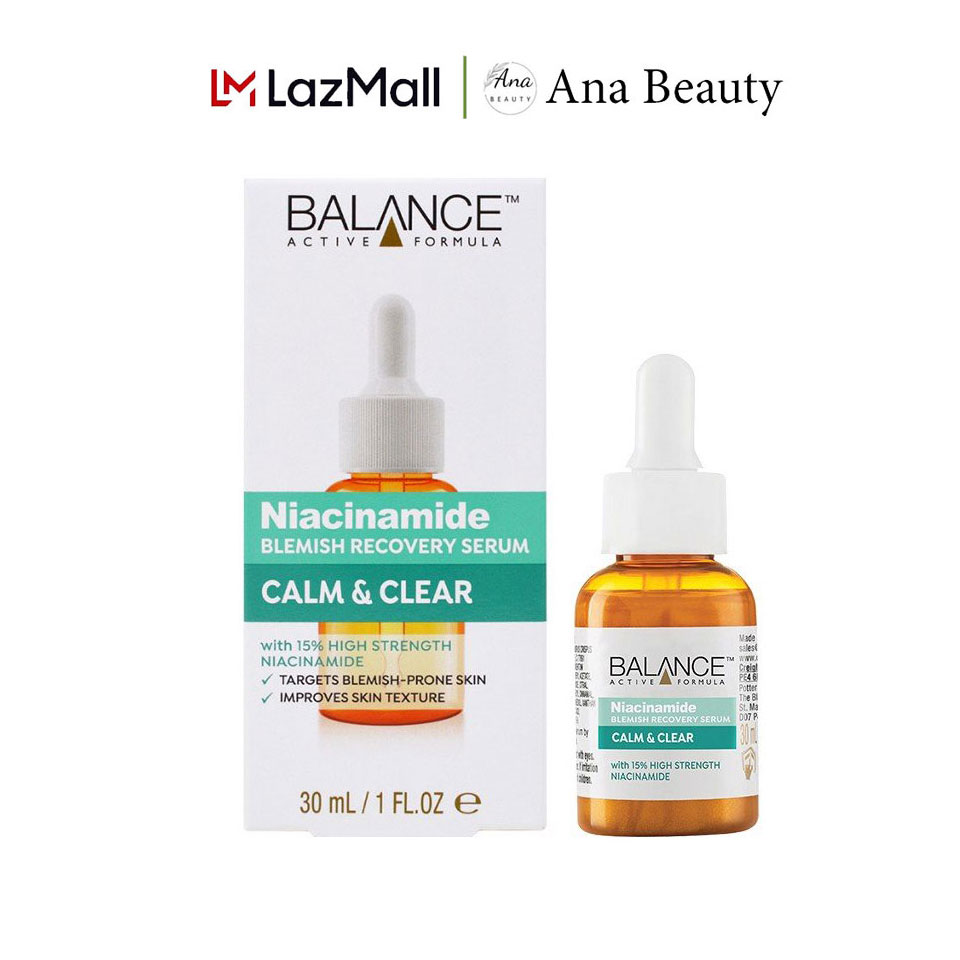 Serum dưỡng da ngừa mụn mờ thâm Balance Active Formula Niacinamide 15% 30ml