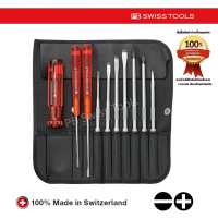 PB Swiss Tools ชุดไขควง ปากแบน/แฉก/ปลายแหลม ด้าม Classic รุ่น PB 215L (10 ตัว/ชุด)