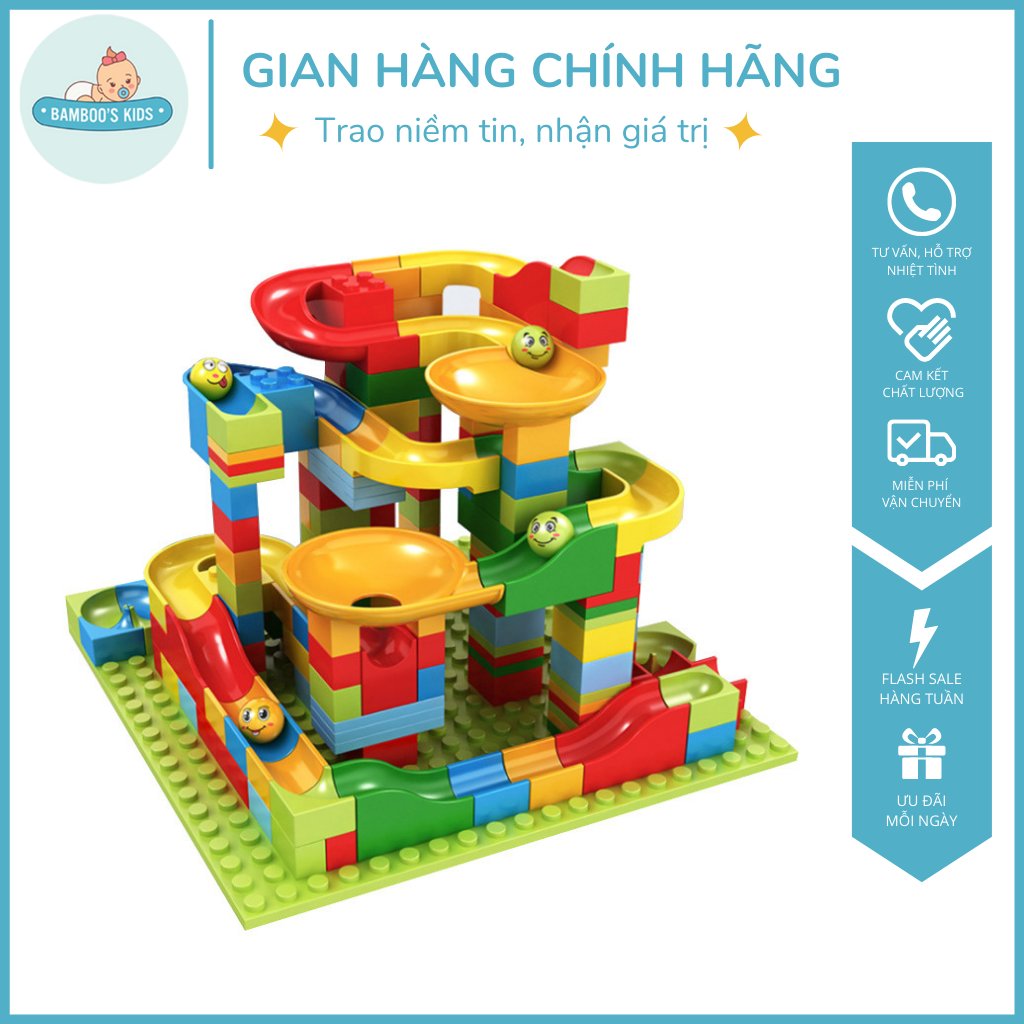 Bộ xếp hình thả bi, 168 chi tiết, chất liệu nhựa ABS an toàn cho bé, Bộ đồ chơi xếp hình, Lego đồ chơi, Đồ chơi thả bi, Bộ đồ chơi ghép hình cho bé - Bamboo's Kids