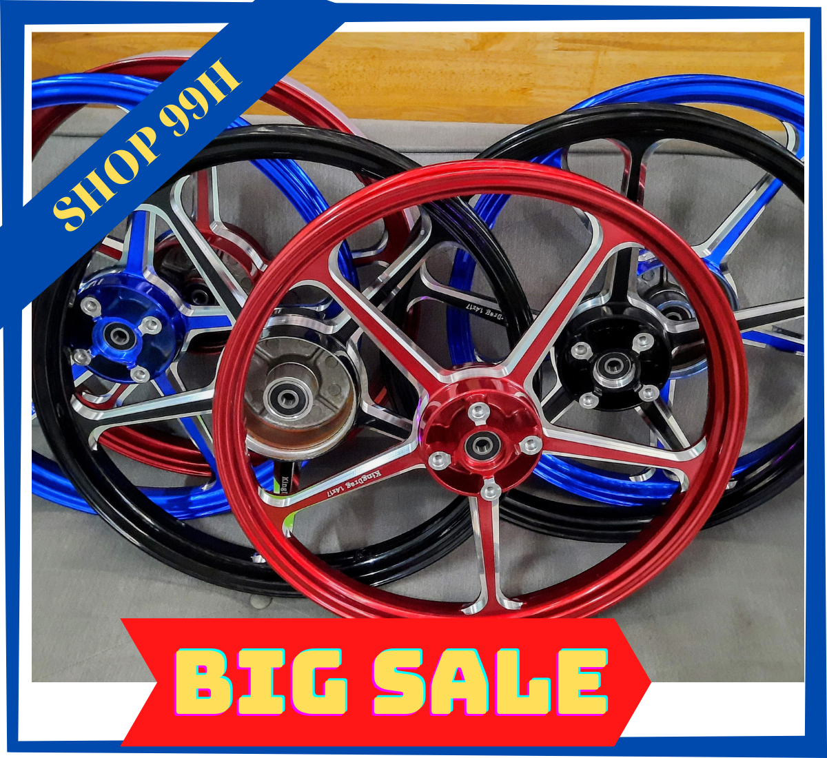 Mâm CNC Kingdrag dành cho Wave Blade, RSX110, WS110, Future 125 thắng đĩa