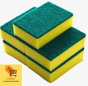 Miếng Bọt Biển Rửa Chén Bát 2 lớp (8 x 6cm) - Miếng Cọ Rửa Xoong Nồi 2 mặt Đa Năng Tiện Dụng