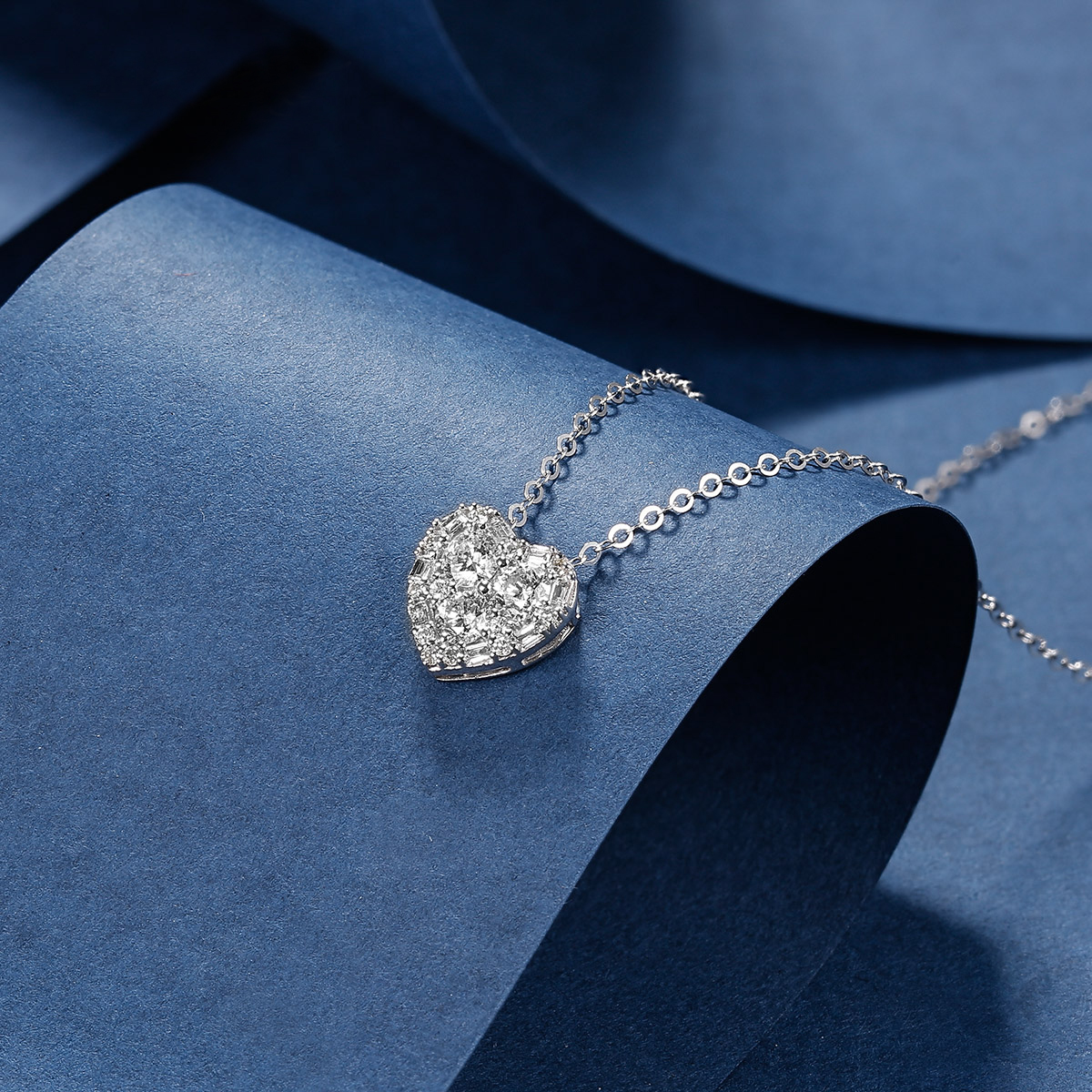 Rio Diamonds Lovel Diamond Necklace in 18K White Gold · v3