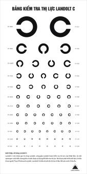 Bảng kiểm tra thị lực Landolt C (vòng tròn hở)