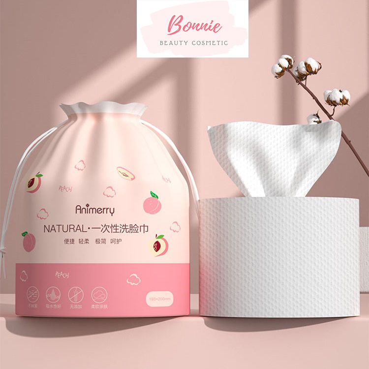 Khăn Giấy Đa Năng Khăn Khô Lau Mặt Tẩy Trang Animerry 40 Tờ, Khăn Lau Dùng Một Lần, Khăn Tẩy Trang Bonnie Shop Beauty