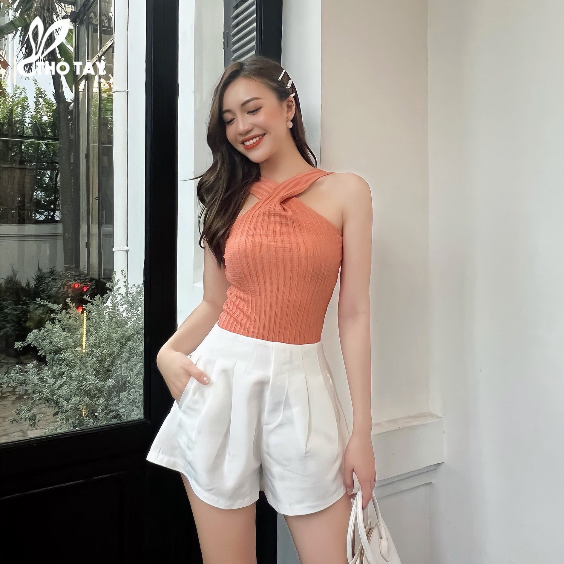 Áo kiểu nữ cổ yếm nhiều màu - thỏ tây a219d16
