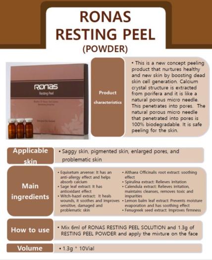 Lẻ 1 cặp chiết Peel da Ronas Resting Solution vi kim tảo biển Hàn Quốc - Thay da sinh học tại nhà