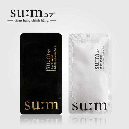 Mặt nạ sủi bọt Sum 4.5ml/gói  - Mặt nạ thải độc Sum 37; Mặt nạ thải độc Su:m37; Mặt nạ sủi bọt trắng đen Sum; Nạ sủi bọt Sum 37