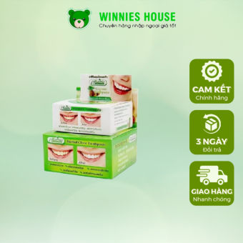 Bột Trắng Răng Dừa Green Herb Thái Lan, Ngăn Ngừa Tốt Các Vấn Đề Về Nướu, Mảng Bám, Sâu Răng 25gr+10gr