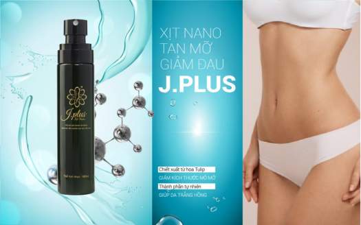 Xịt Tan Mỡ Bụng J.PLUS - Xịt Nano Tan Mỡ Bụng Đùi - 100ml