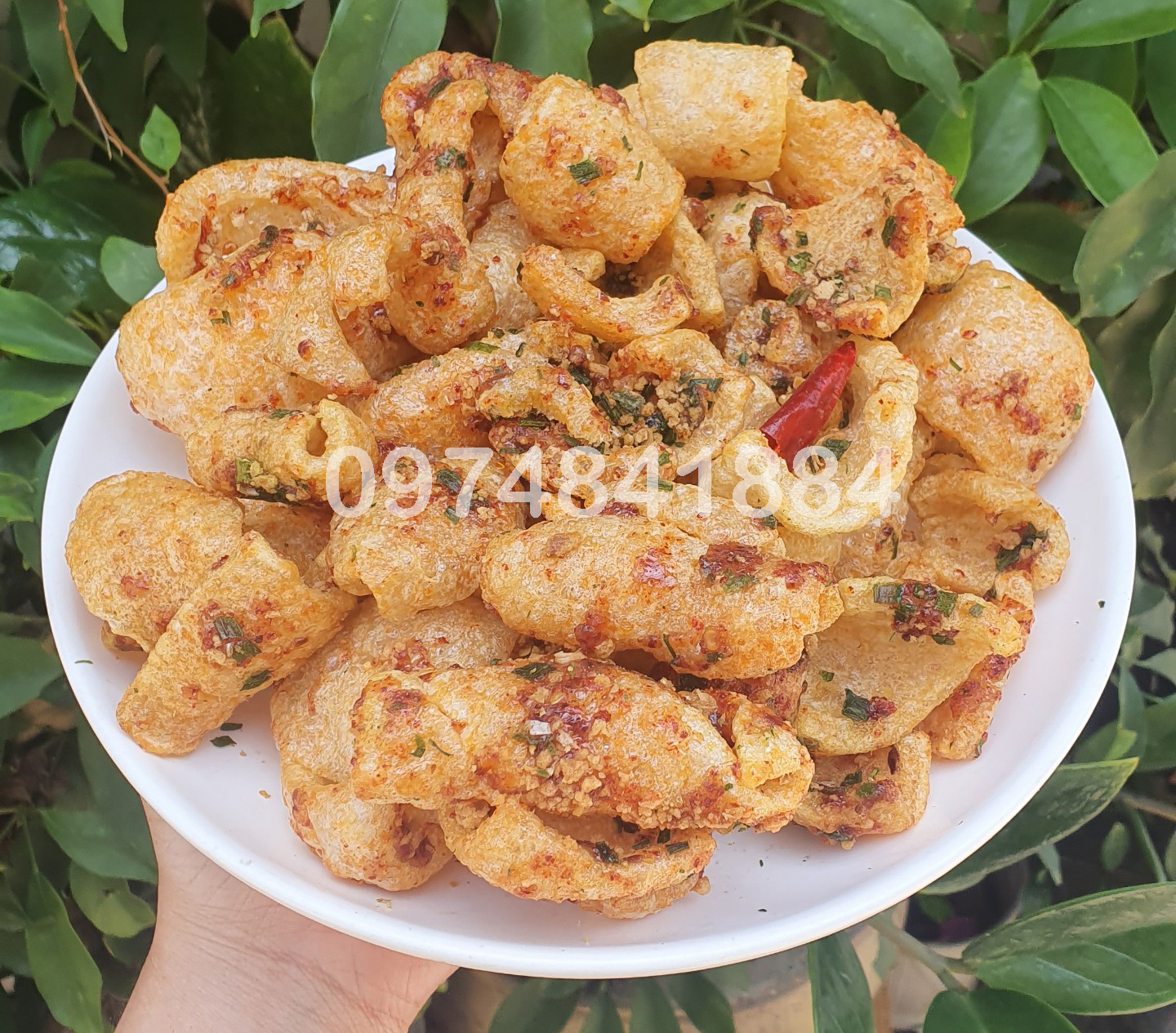 1kg Da heo sấy giòn sốt mắm tỏi đậm đà thơm ngon- đồ ăn vặt